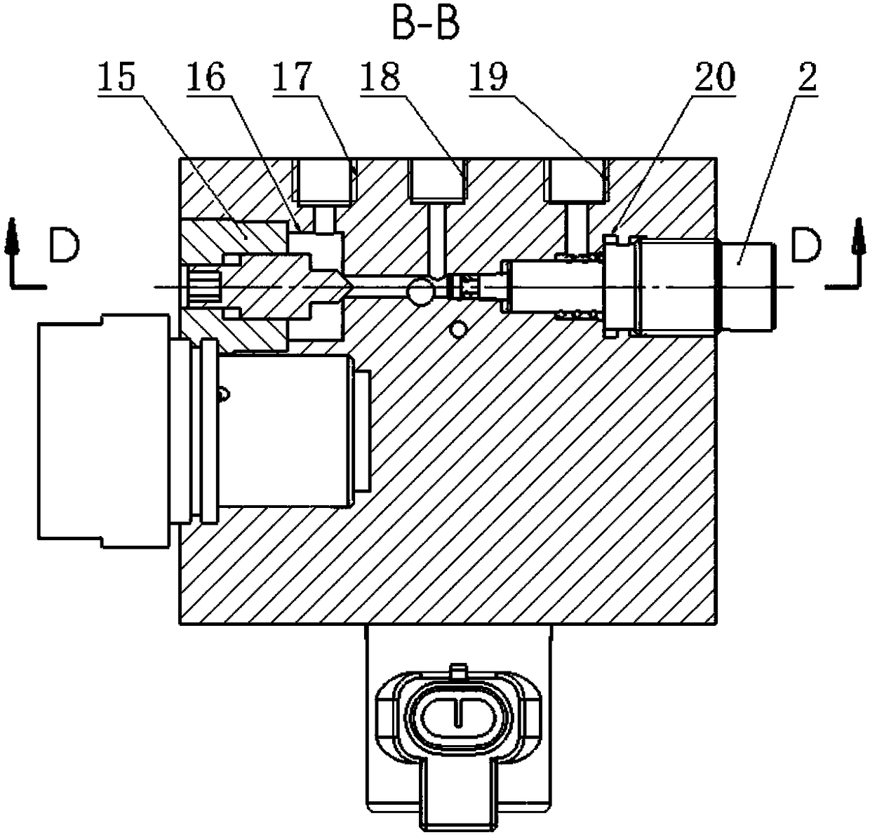 Ultrahigh-pressure hydrogen electromagnetic valve having pressure relief function and applied to vehicle