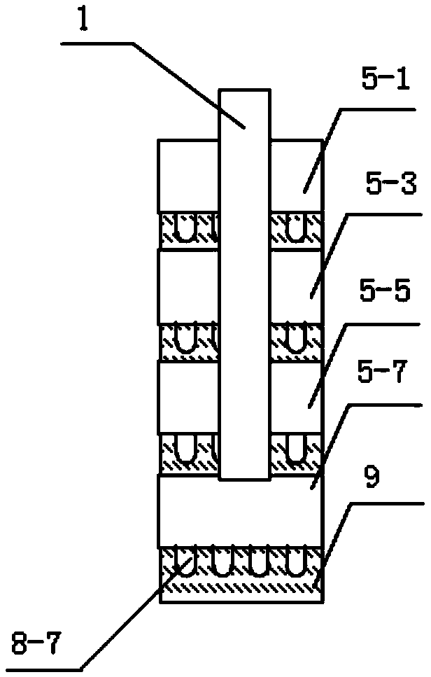 Tubular evaporator with two ends for dividing and gas guiding