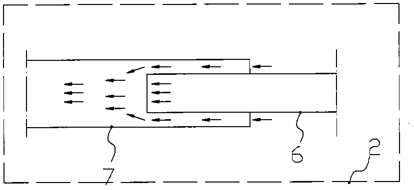 Auto exhaust pipe with function of internal cooling based on airflow effect