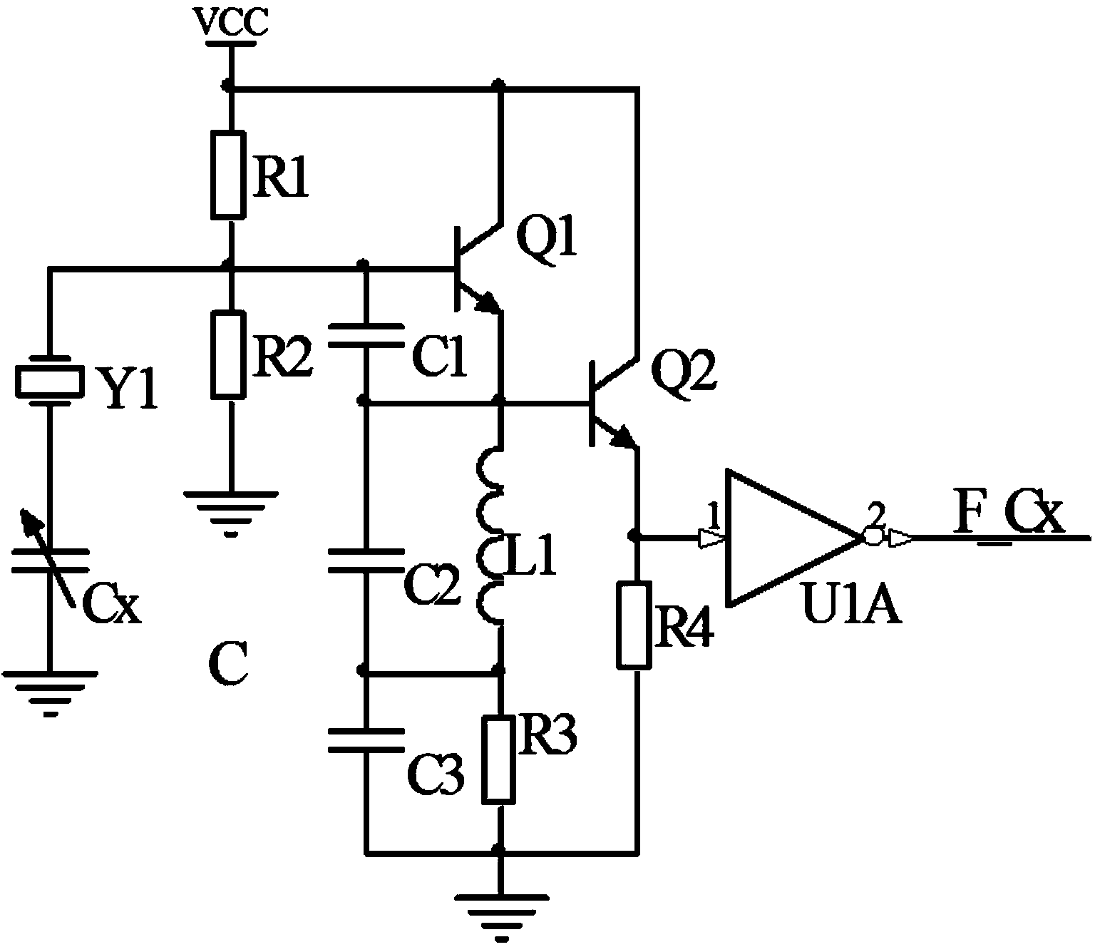 Absolute capacitor and differential capacitor measuring circuit