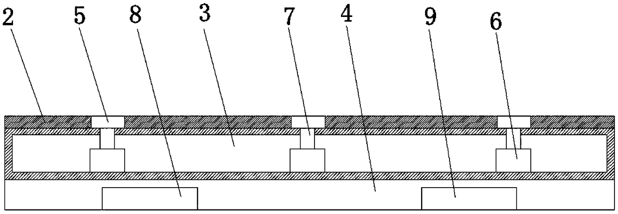 On-batch pressing testing device for touch control chip