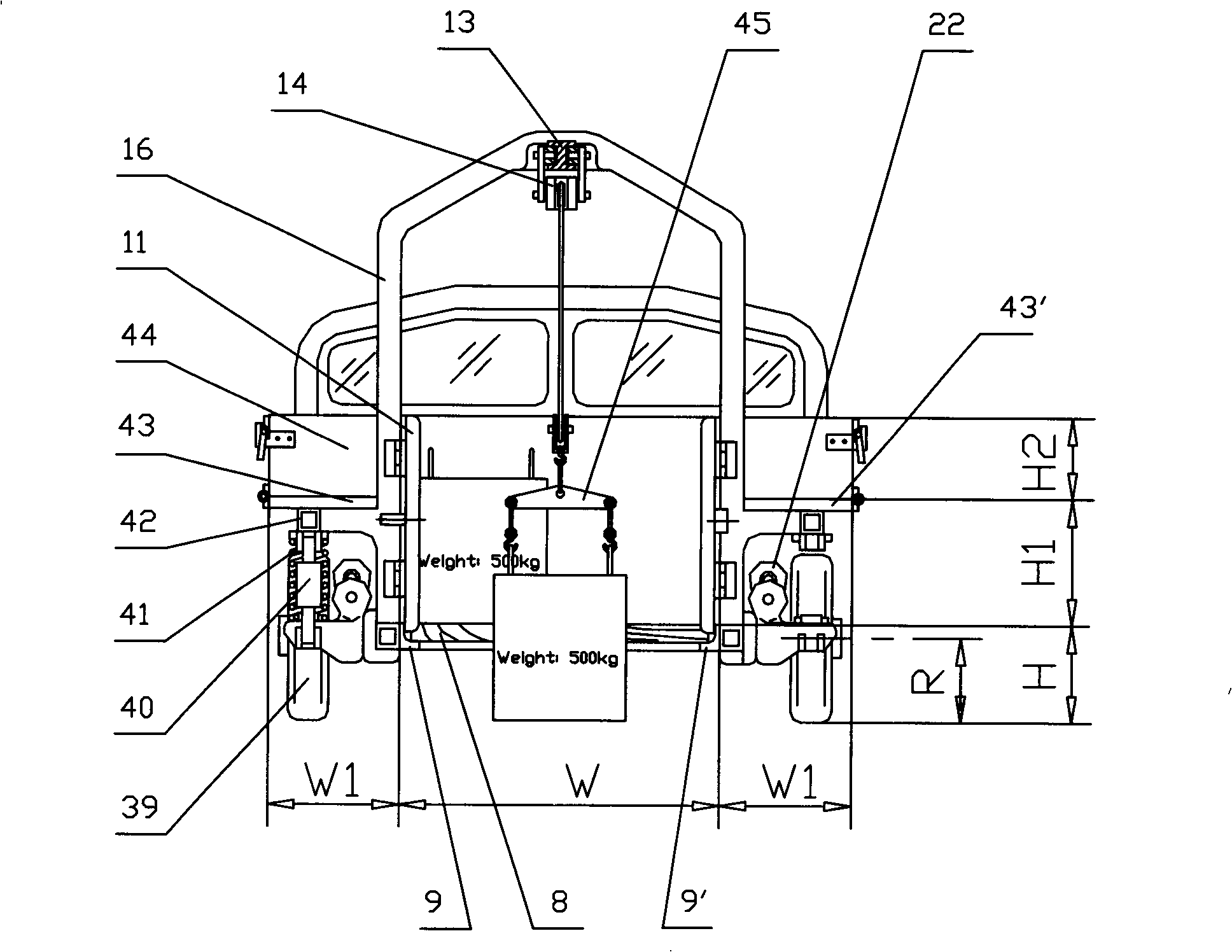 Movable bearing surface type automobile