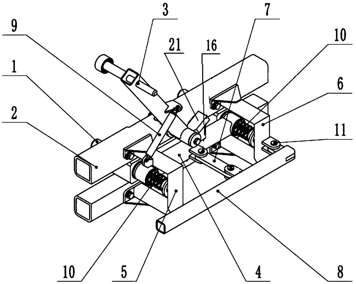 Construction hoist guide rail bracket descending machinery safety protector