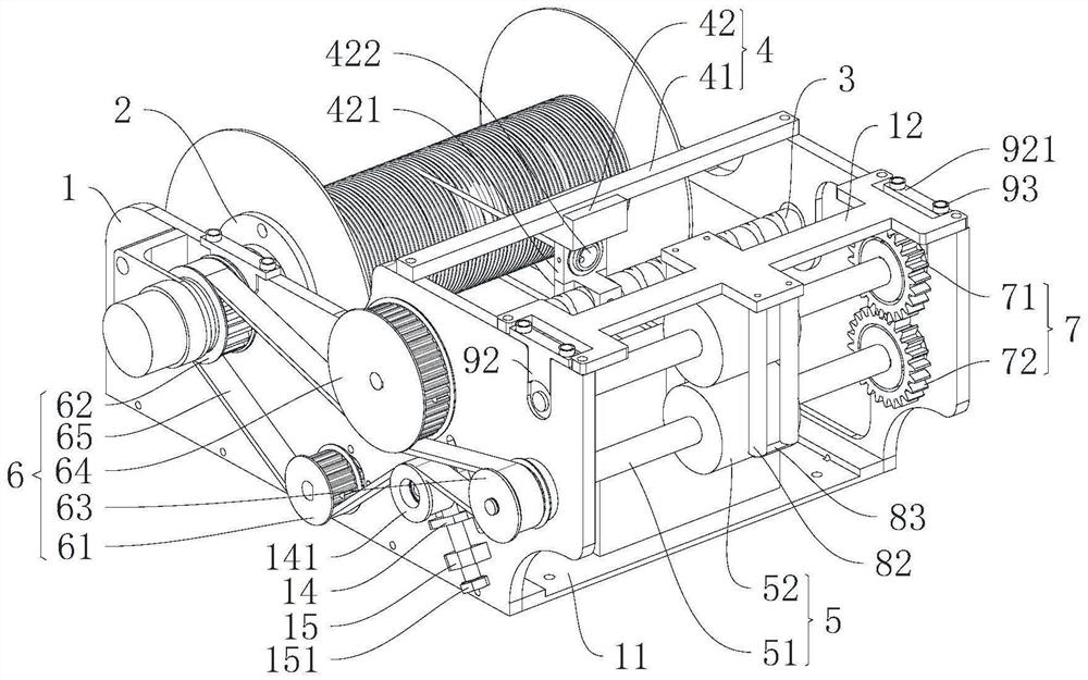 Optical fiber take-up and pay-off device