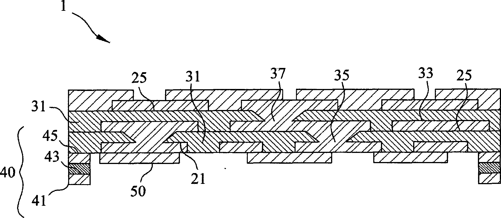 Circuit laminated board structure