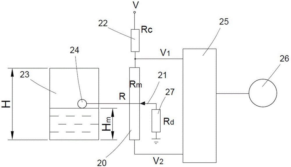 Oil level detection device and detection method for fuel oil tank