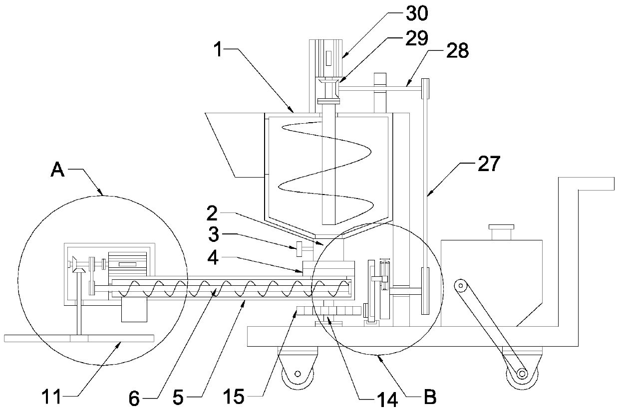 Road swinging laying device