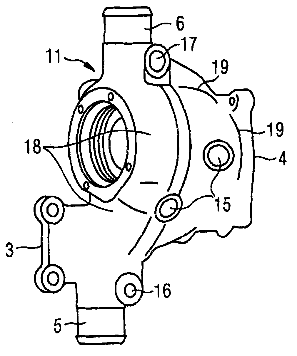 Turbocharger with cooled turbine housing