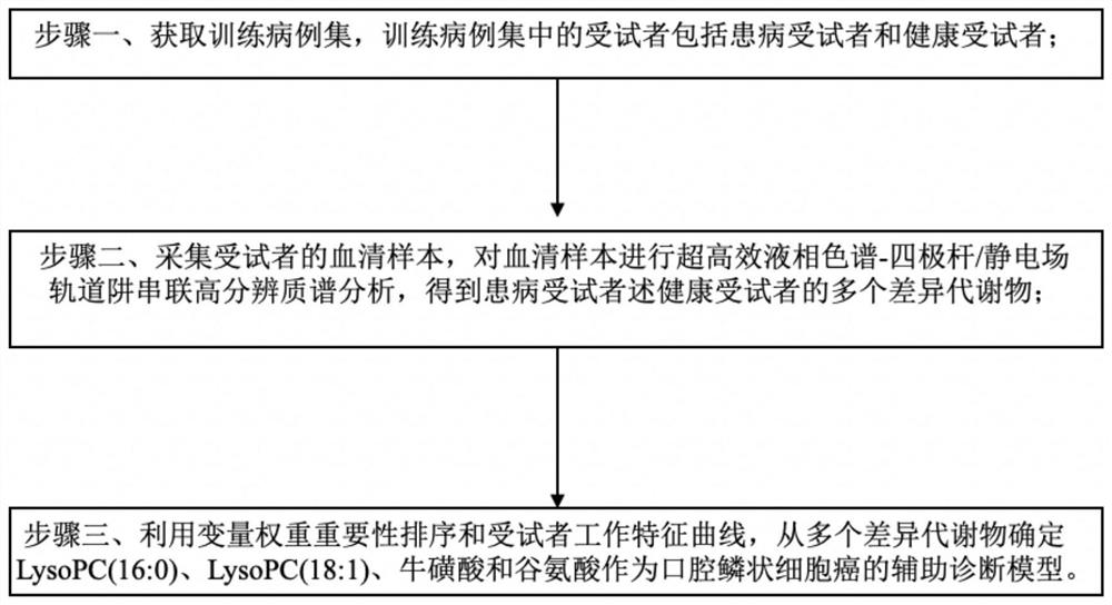 Construction method of oral squamous cell carcinoma diagnosis model, marker and application thereof