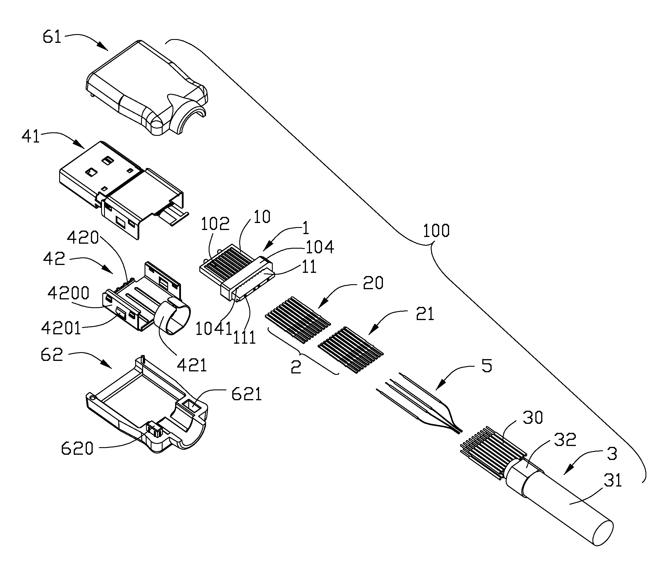 Cable assembly with improved transmission rate