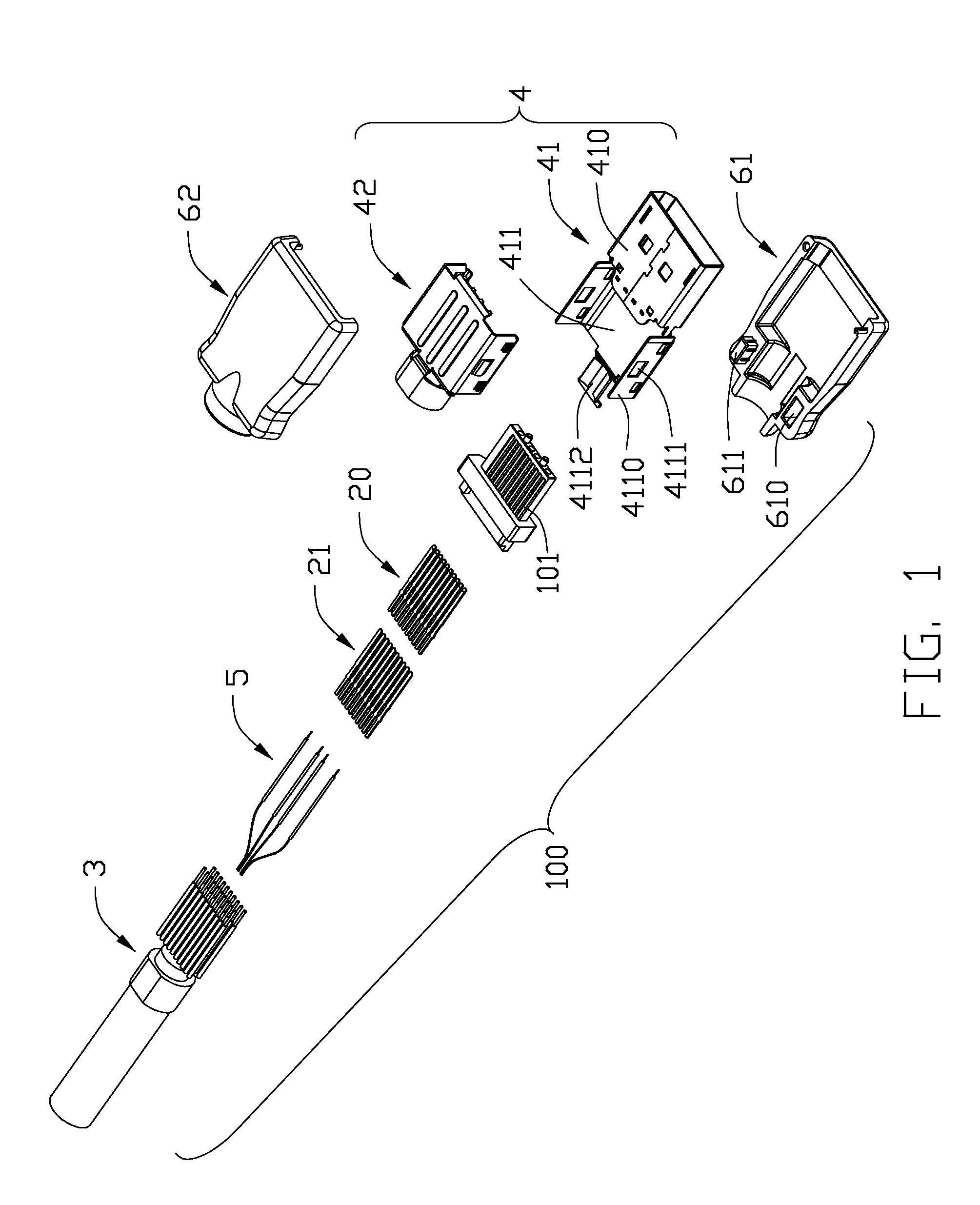 Cable assembly with improved transmission rate