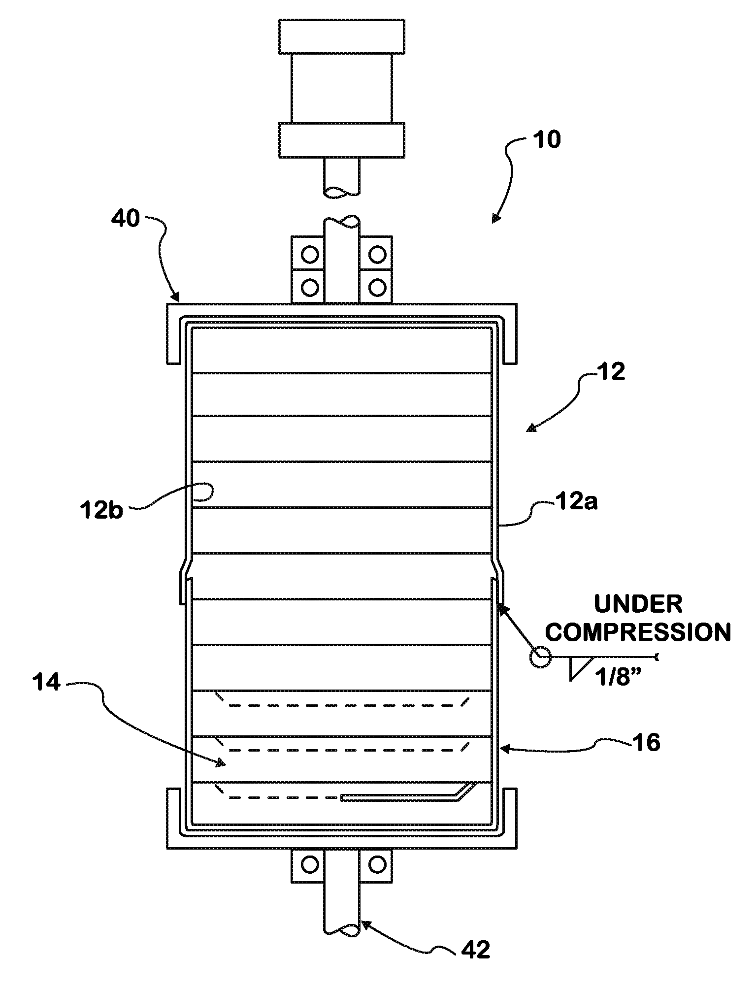 Strontium chloride expansive disks and compression welded cartridge and method