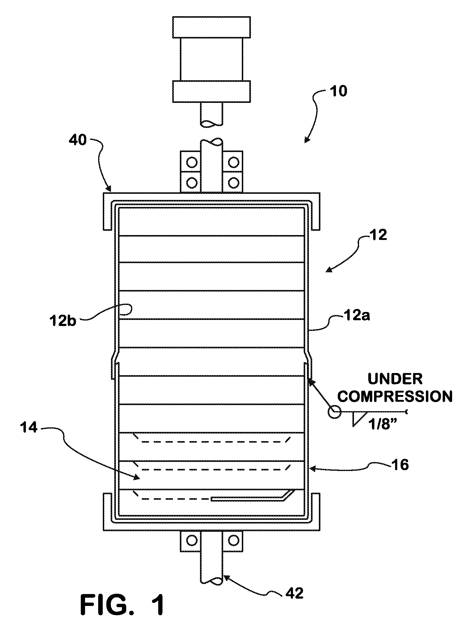 Strontium chloride expansive disks and compression welded cartridge and method