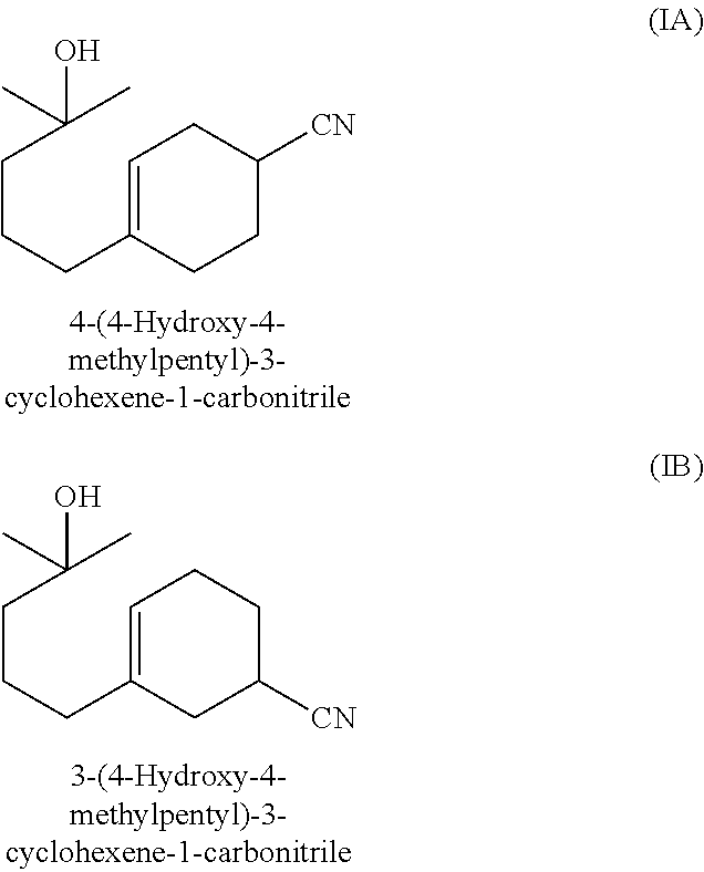 4(3)-(4-hydroxy-4-methylpentyl)-3-cyclohexene-1-carbonitrile