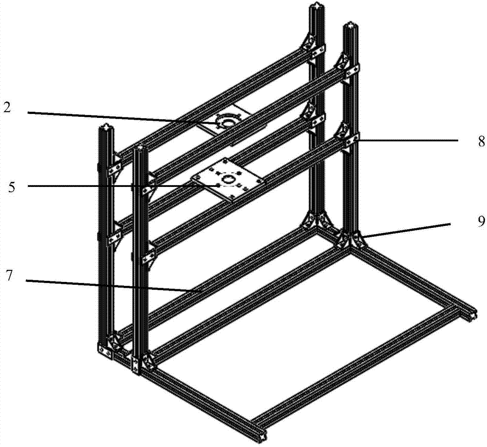 Open type robot training platform based on sectional material setting up