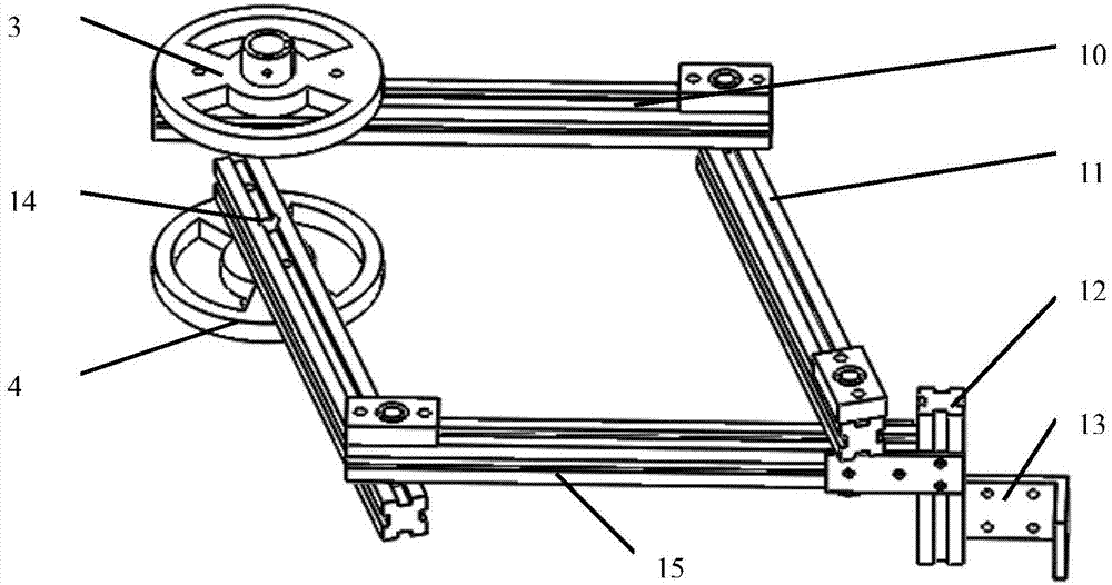 Open type robot training platform based on sectional material setting up