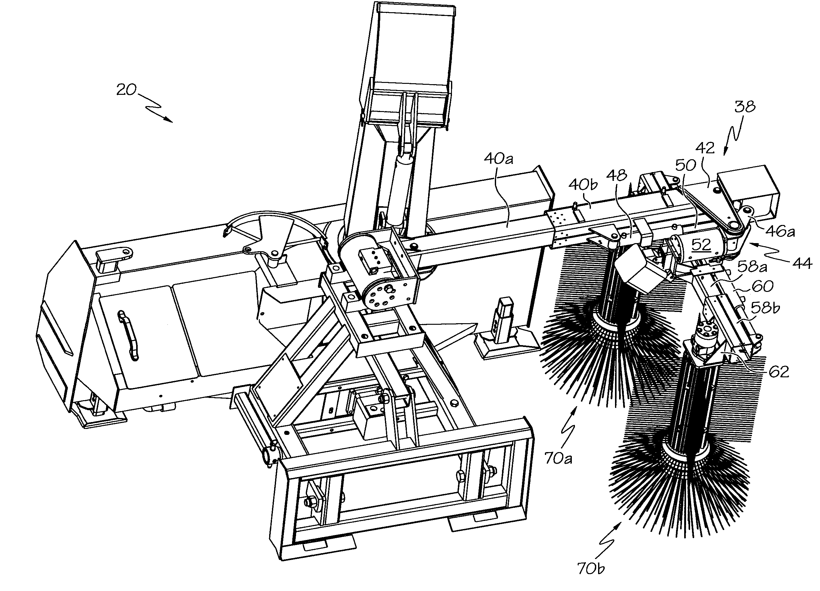 Device for cleaning snow and debris from around elevated obstacles