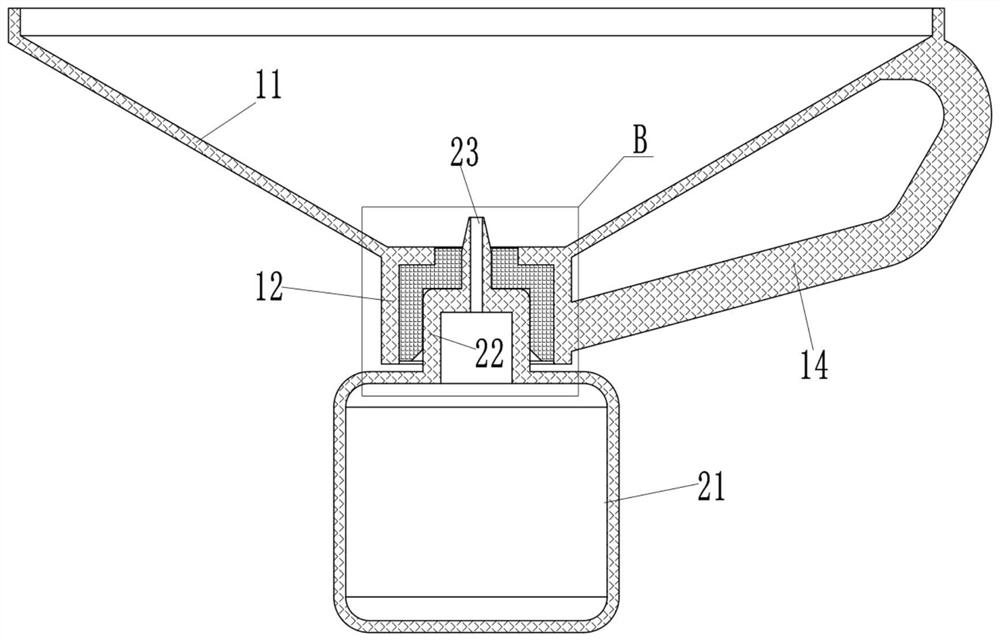 Split type urine sampling device