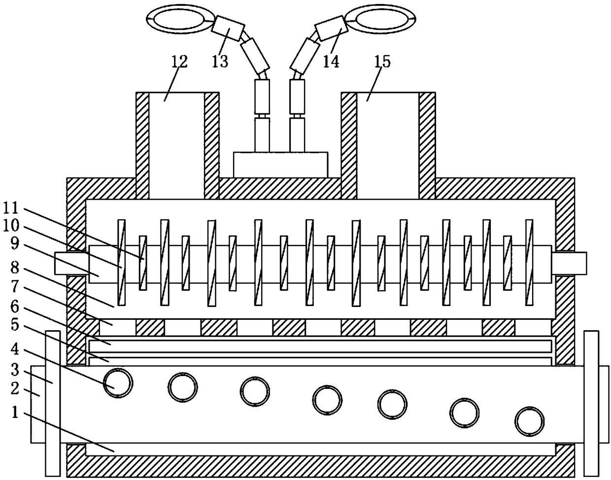 Waste plastic pipe crushing machine