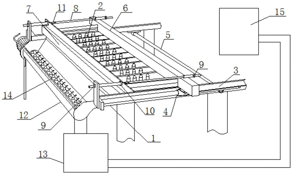 Automatic excess material recycling device for gypsum block production equipment