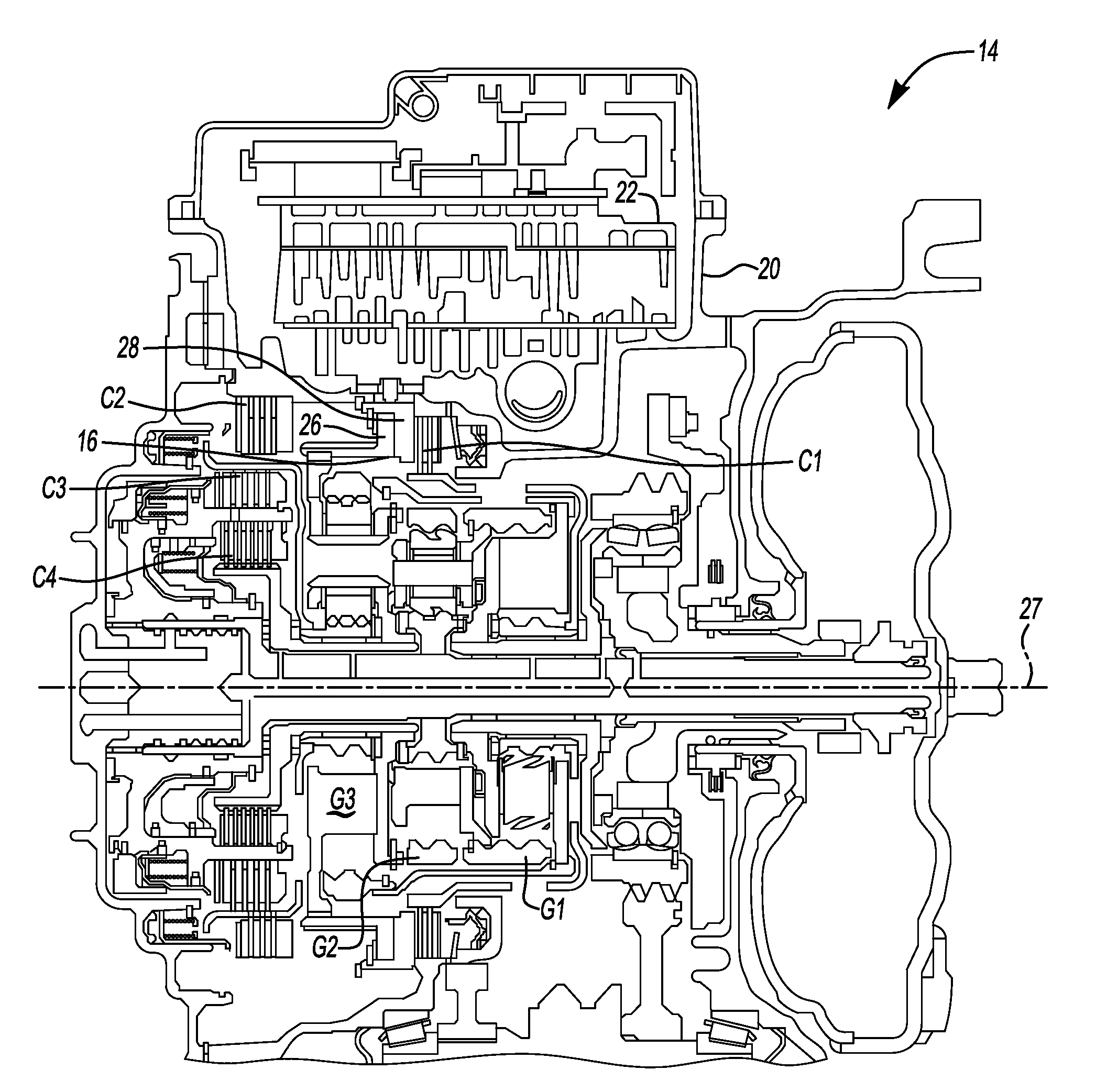 Front Wheel Drive Automatic Transmission with a Selectable One-Way Clutch