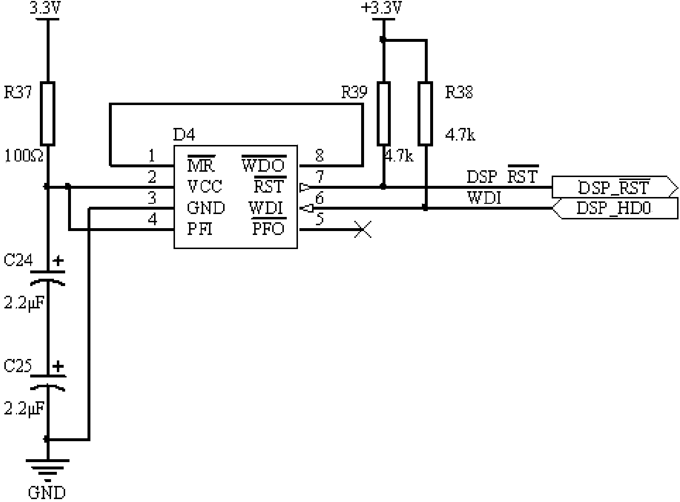 Program burning and backward-reading method with watchdog circuit and based on DSP chip