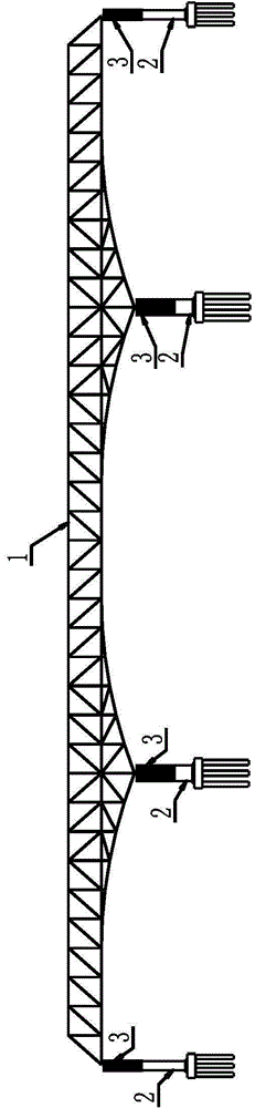 Method for constructing large-span continuous steel trussed girder bridge under low height limit condition