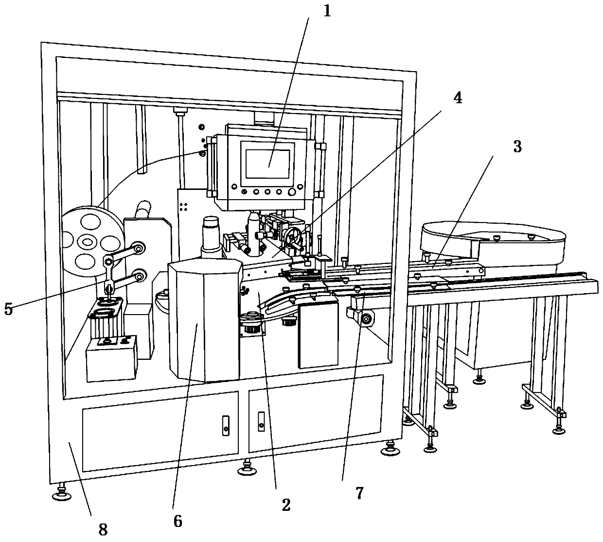 Full-automatic rubberized fabric film-sleeving packaging machine