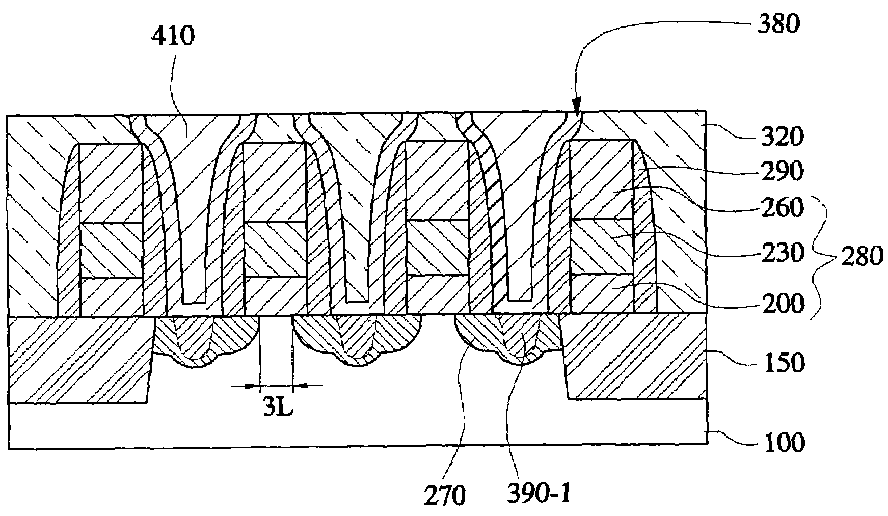 Methods of forming integrated circuit devices including a multi-layer poly film cell pad contact hole