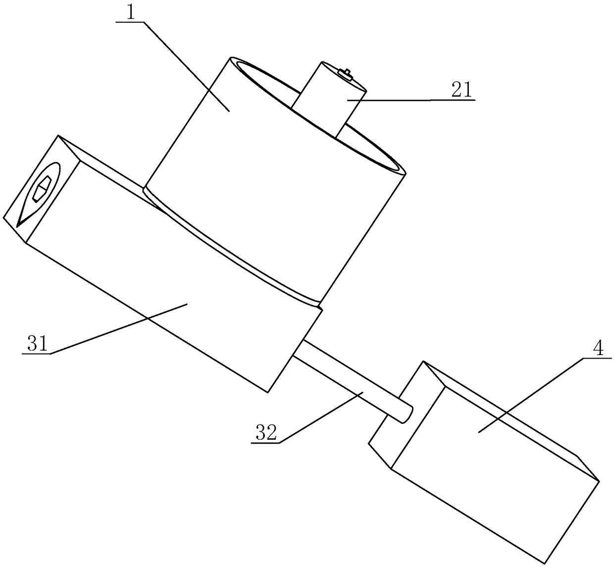 Quantitative feeding device for preventing caking of powdery particulate matter