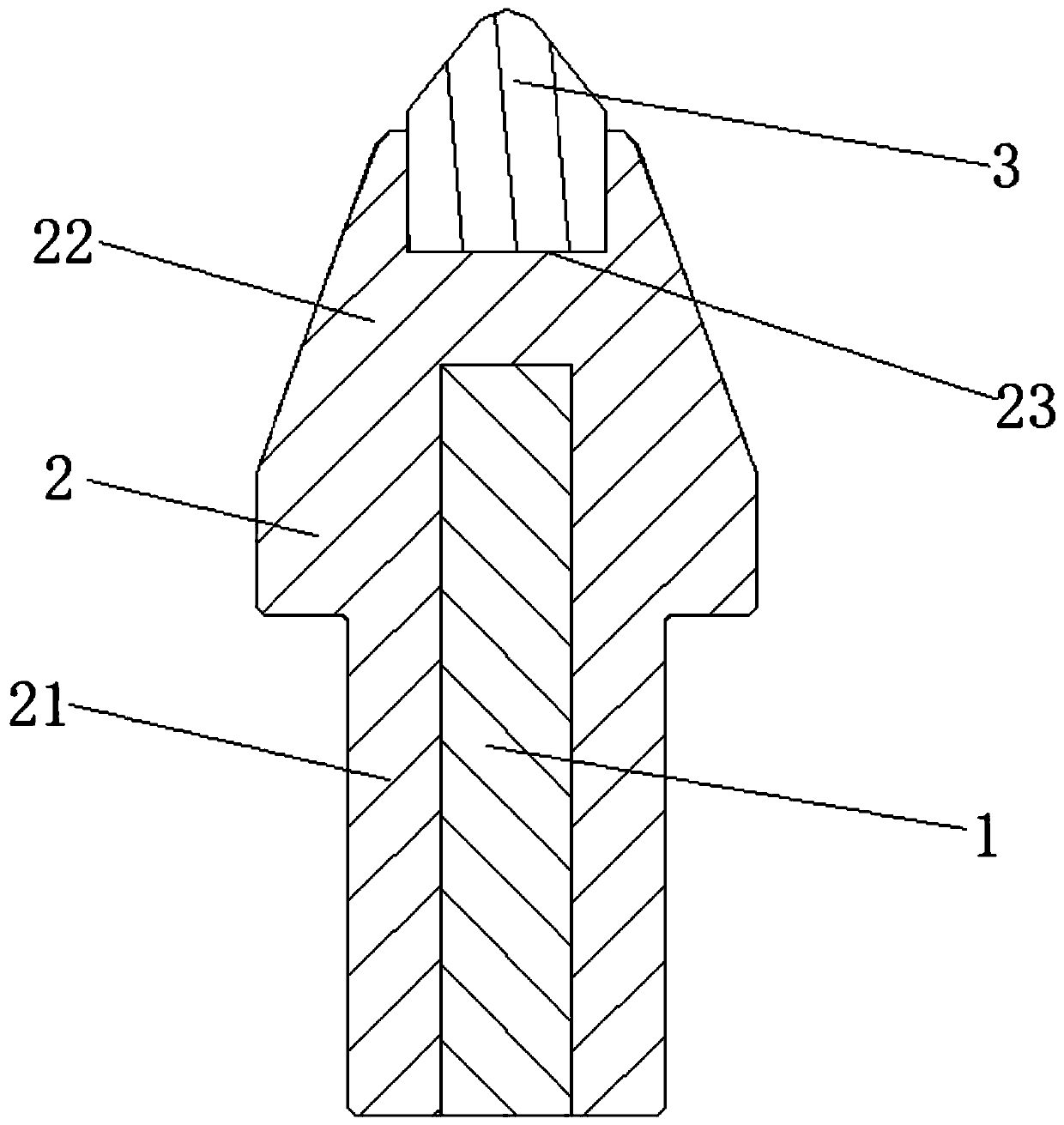 Manufacturing method of composite cutter bits and composite cutter bits