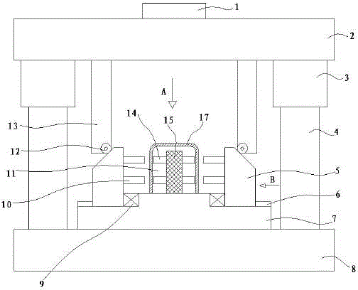 Side punching die