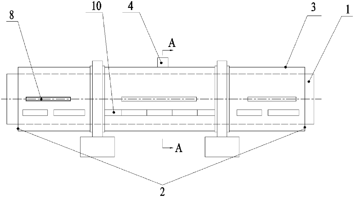 Cylinder wall residual heat recovery and heat transfer device of dry method cement rotary kiln