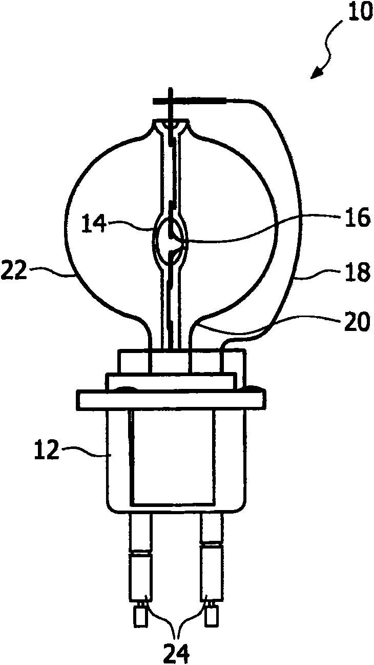 Side-emitting bulb and headlight for a motor vehicle