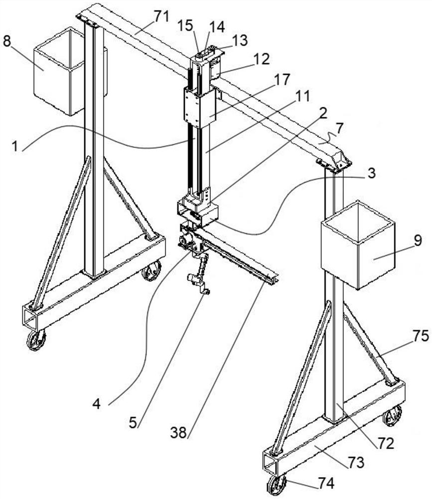 Track suspension type multifunctional orchard mechanical device