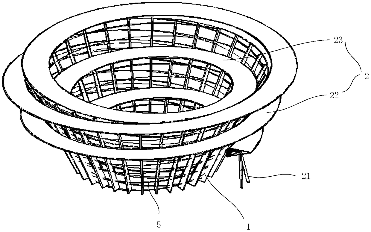 Inverted cone spiral building structure with high torsional resistance