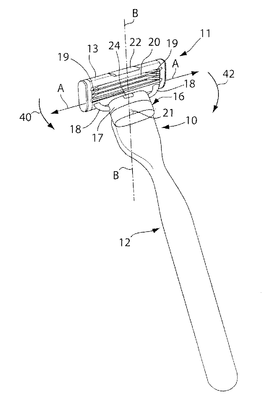 Safety razor with multi-pivot blade unit