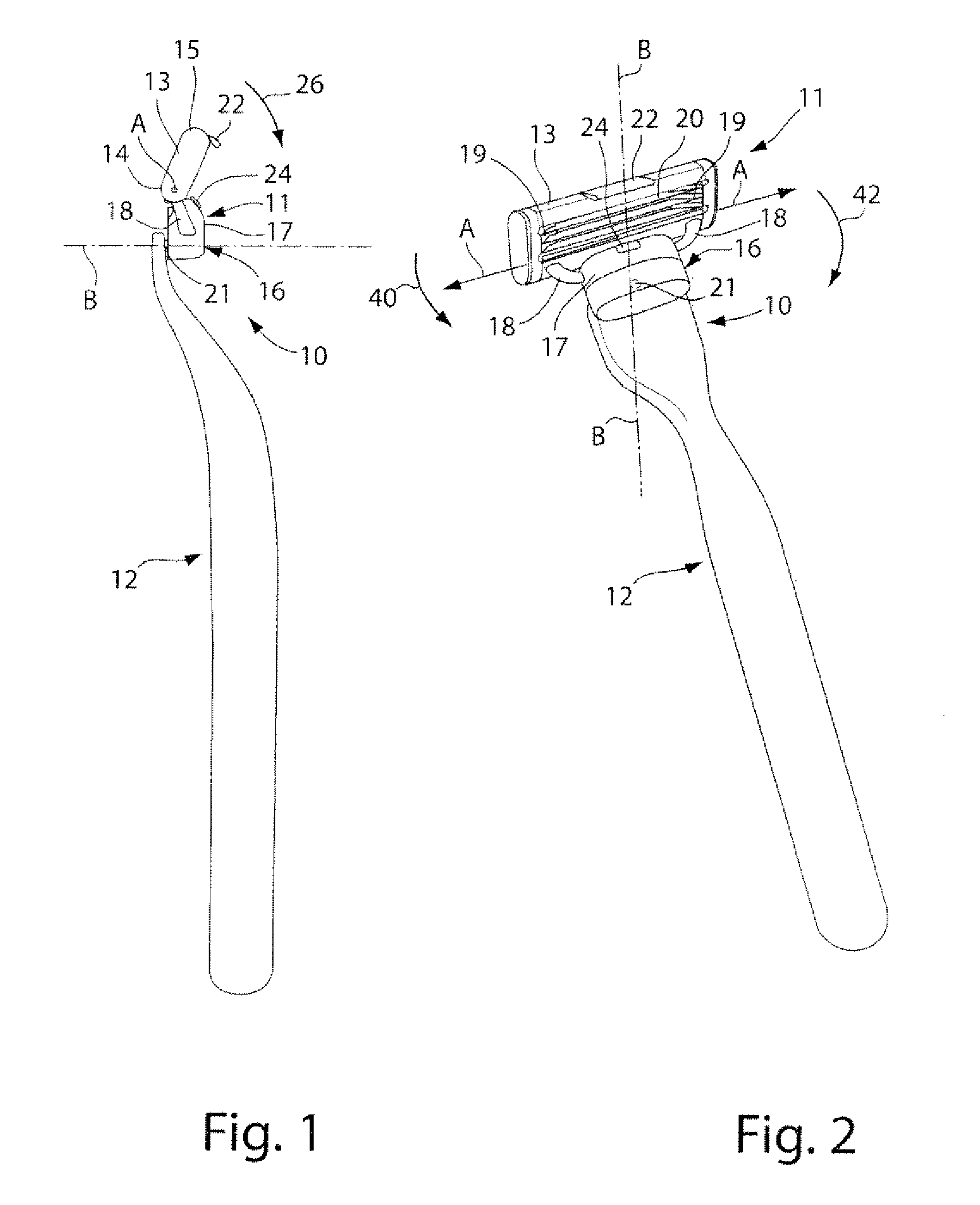 Safety razor with multi-pivot blade unit