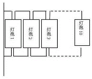 LED lamp circuit remotely controlled by wireless signal