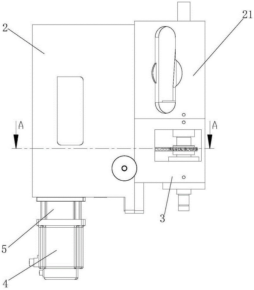 Chain transmission mechanism for grinding machine