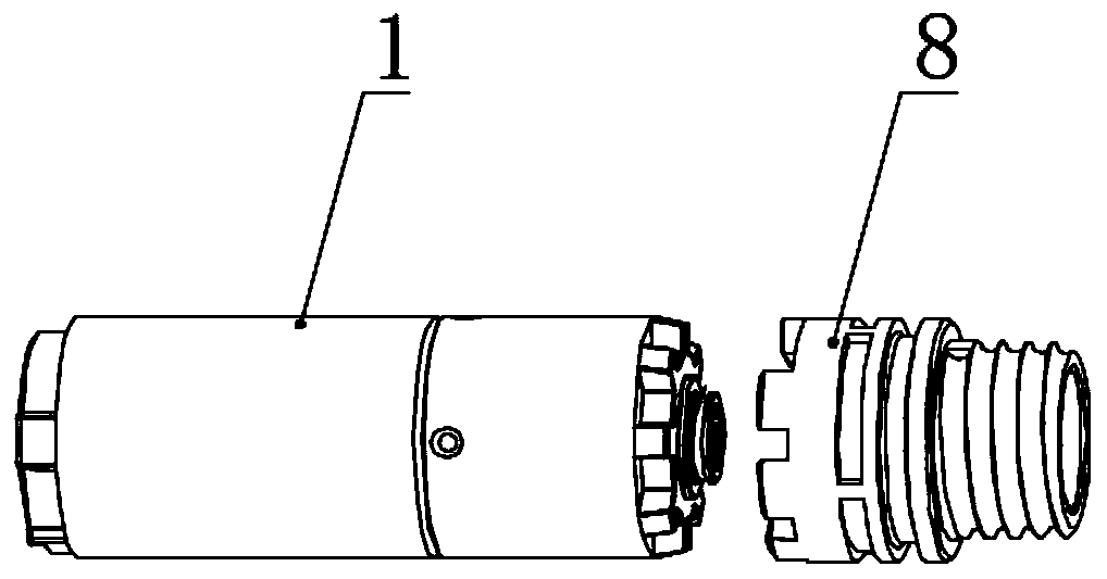 Car tail gate electric opening and closing device with straight built-in tension spring