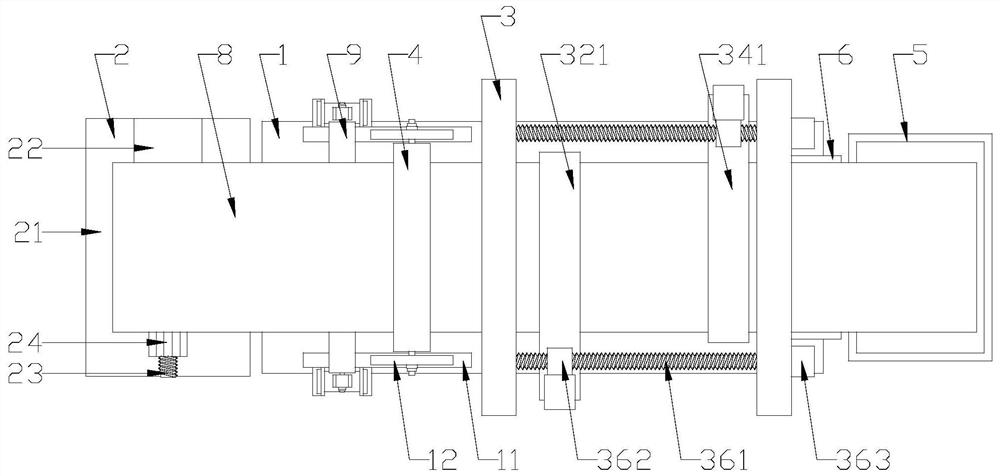 End conveying device for transfer film