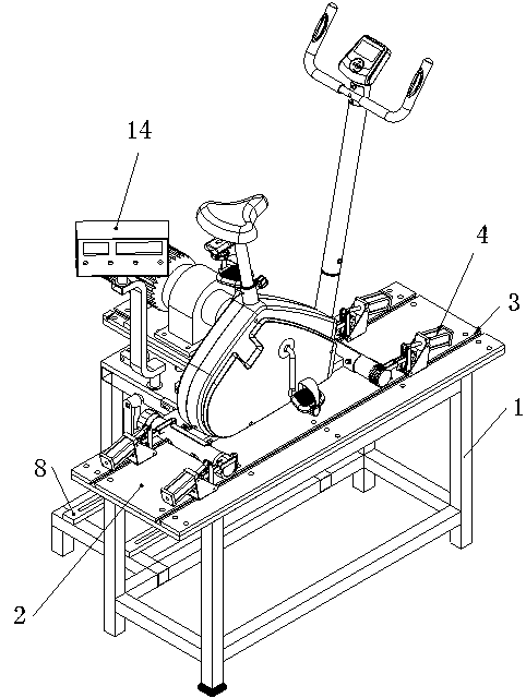 Exercise bicycle service life testing machine