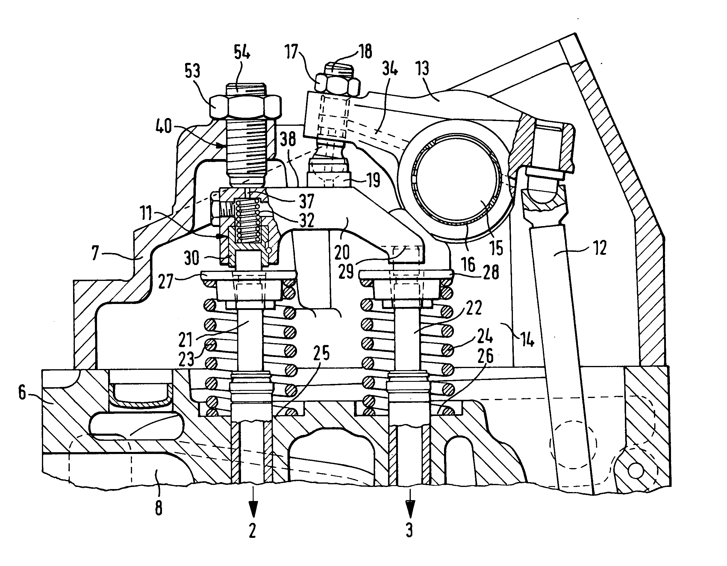 Engine air brake device for a 4-stroke reciprocating piston internal combustion engine