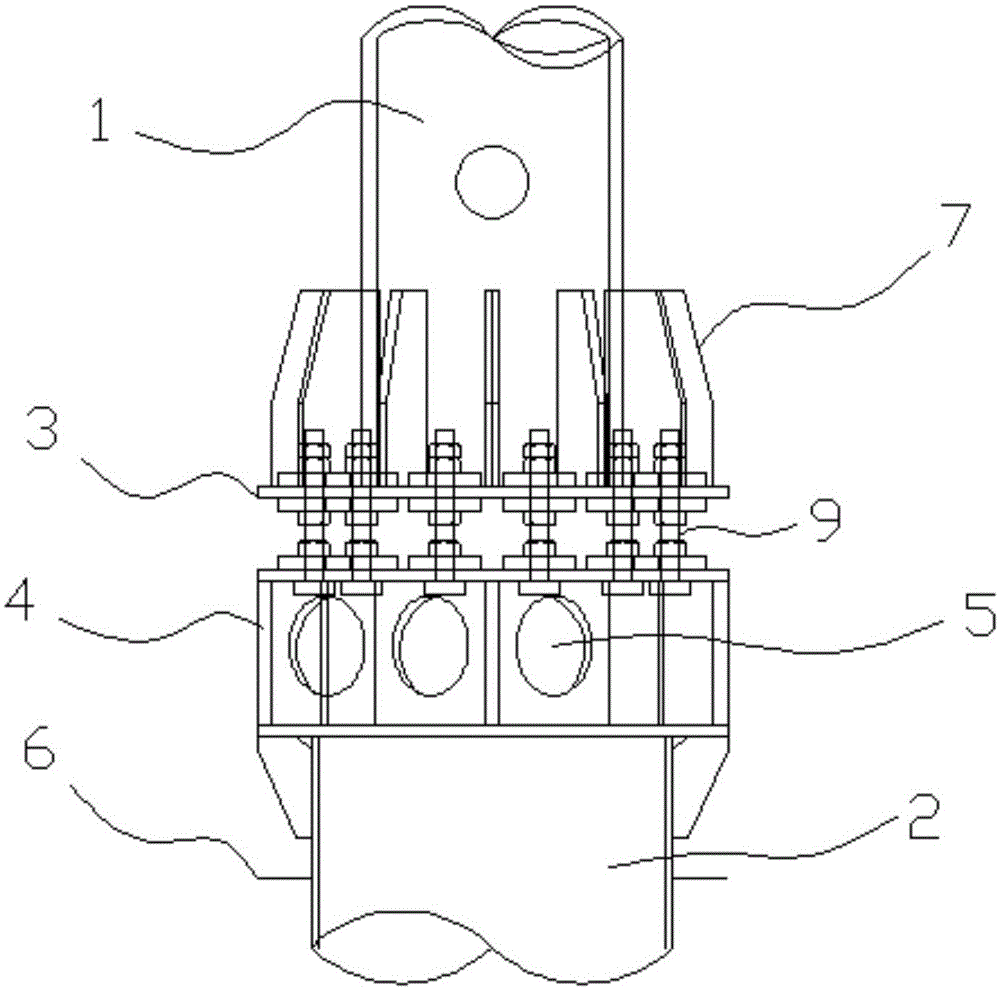 Communication pole tower with steel tube pile as foundation