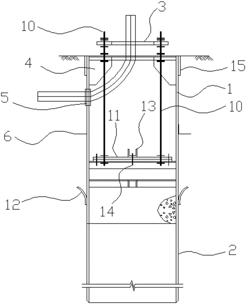 Communication pole tower with steel tube pile as foundation