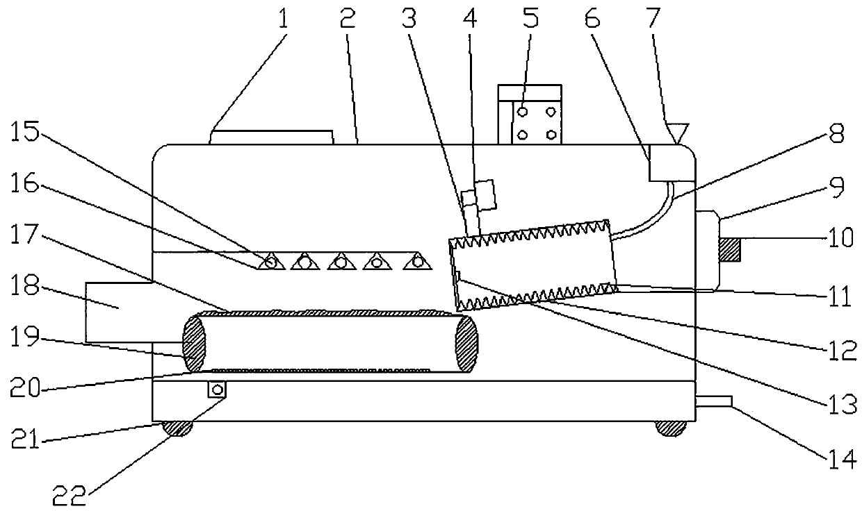 Cleaning and sterilizing device of fruits