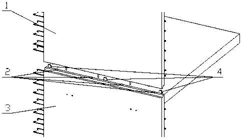 Height difference retention method of hoisting cushion blocks of exterior wall cladding