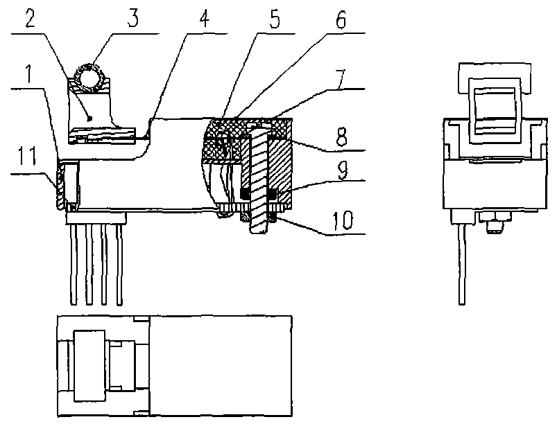 Miniature yarn tension measuring sensor