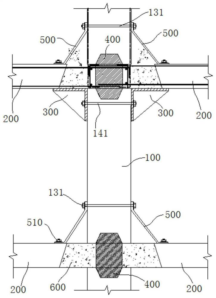 Connecting structure for prefabricated concrete wallboards and construction method of connecting structure